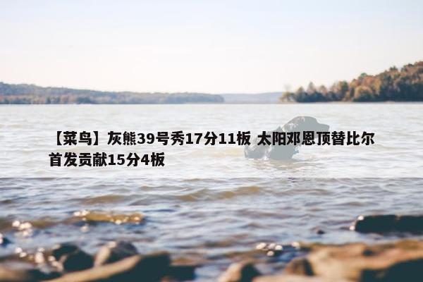 【菜鸟】灰熊39号秀17分11板 太阳邓恩顶替比尔首发贡献15分4板