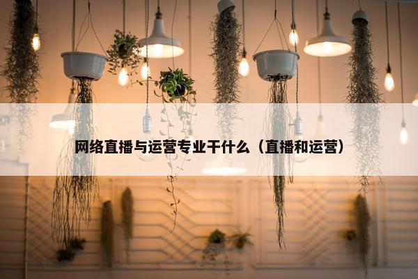 网络直播与运营专业干什么（直播和运营）