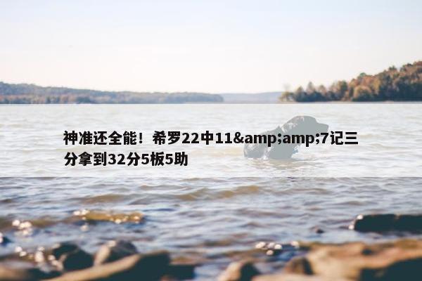 神准还全能！希罗22中11&amp;7记三分拿到32分5板5助