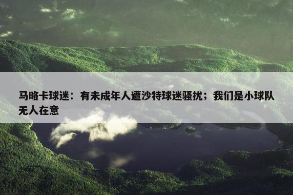 马略卡球迷：有未成年人遭沙特球迷骚扰；我们是小球队无人在意