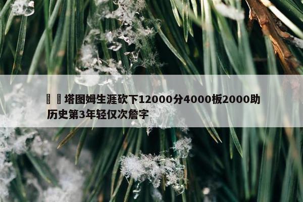 ☘️塔图姆生涯砍下12000分4000板2000助 历史第3年轻仅次詹字