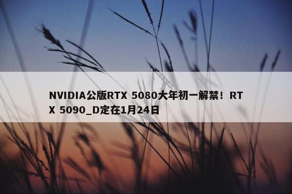 NVIDIA公版RTX 5080大年初一解禁！RTX 5090_D定在1月24日