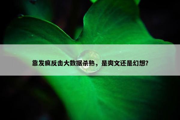 靠发疯反击大数据杀熟，是爽文还是幻想？