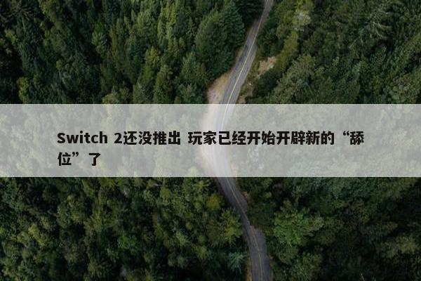 Switch 2还没推出 玩家已经开始开辟新的“舔位”了