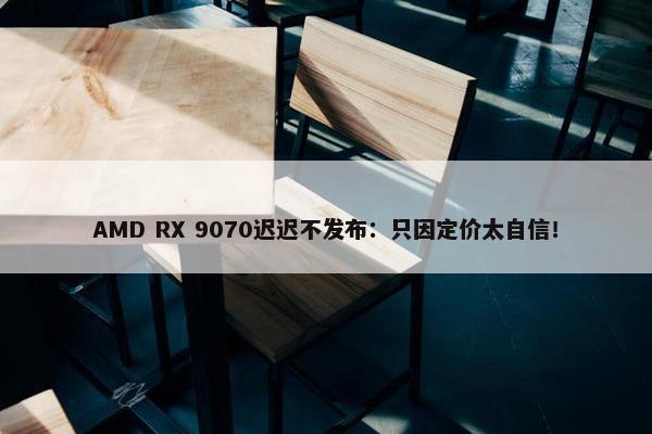 AMD RX 9070迟迟不发布：只因定价太自信！