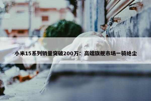 小米15系列销量突破200万：高端旗舰市场一骑绝尘